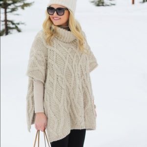 Zara Knit Turtleneck Poncho
